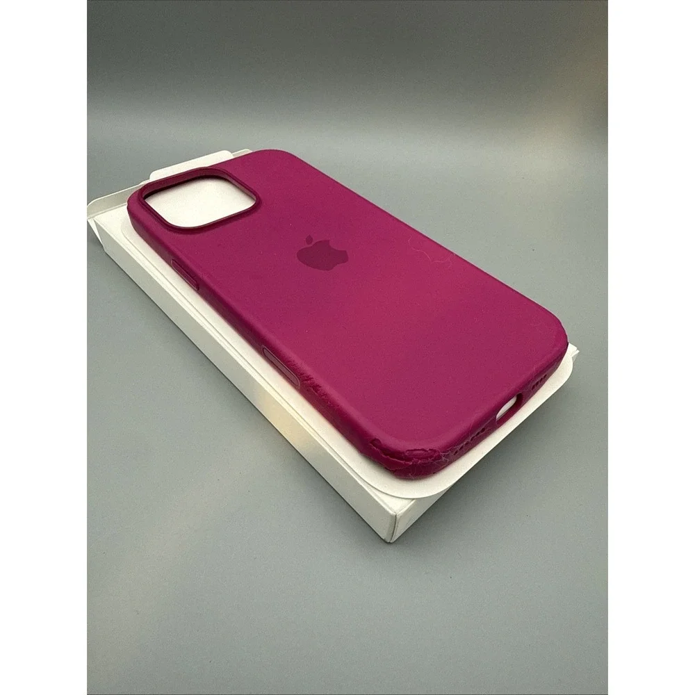 Apple Silicone Case MagSafe iPhone 16 Pro Max Authentic- Fuchsia Color & Box
